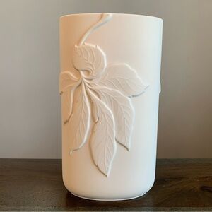 Thomas Germany White Bisque Vase Flower Vintage German Pottery Tall Vase